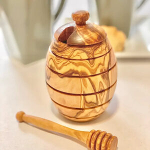 Olive Wood Honey Jar The Pinehurst Olive Oil Company