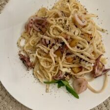 Basil Peach Calamari
