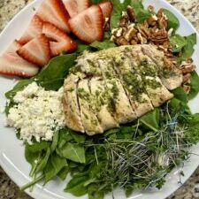 Basil Strawberry Chicken Salad w/Feta