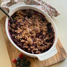 Berry Crisp with Balsamic Drizzle