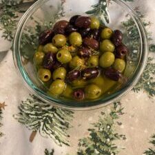 Orange Zest Marinated Olives