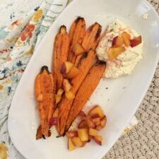 Peachy Roasted Carrots & Whipped Feta