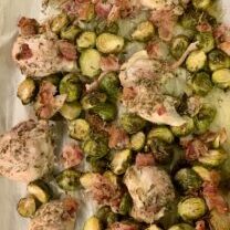 Sheet Pan Smoky Sweet Chicken Thighs & Brussels Sprouts AFTER